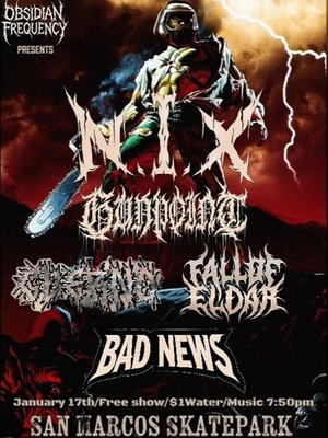 Hardcore x Deathcore night at San Marcos Skatepark