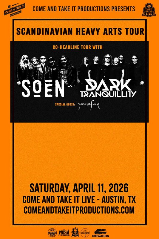 DARK TRANQUILLITY and SOEN: Scandinavian Heavy Arts Tour